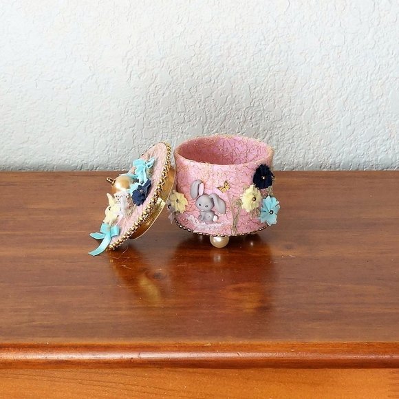 Tooth Fairy Box, Girls Ring Box, Girls Jewelry Box, Bunny Trinket Box - Picture 4 of 5